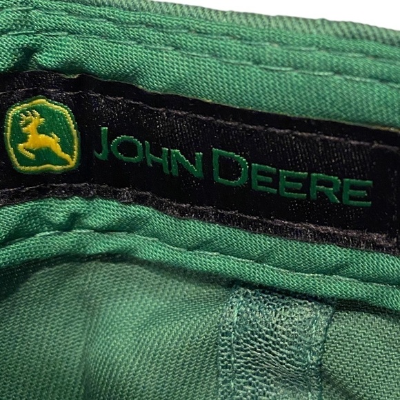 John Deere Hat Green Embroidered Logo Adjustable 5 Panel Baseball Cap Brand New - Picture 7 of 10